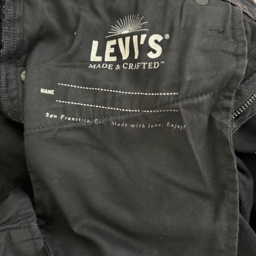 Levi’s Made & Crafted 511 Slim Jeans – Black – 36x30 – Stretch – Gently Used - Picture 3 of 6